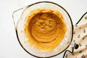 creaming ingredients for molasses cookies