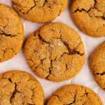 freshly baked soft molasses cookies