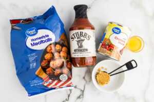 ingredients for cranberry meatballs