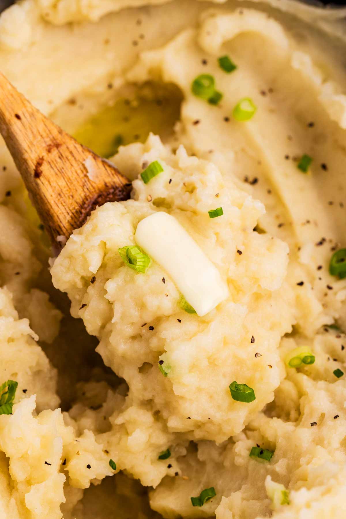 A spoonful of mashed potatoes.