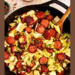 kielbasa cabbage skillet pin