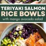 Teriyaki Salmon Bowls Recipe Image Pin