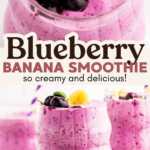 Blueberry Banana Smoothie Recipe Image Pin