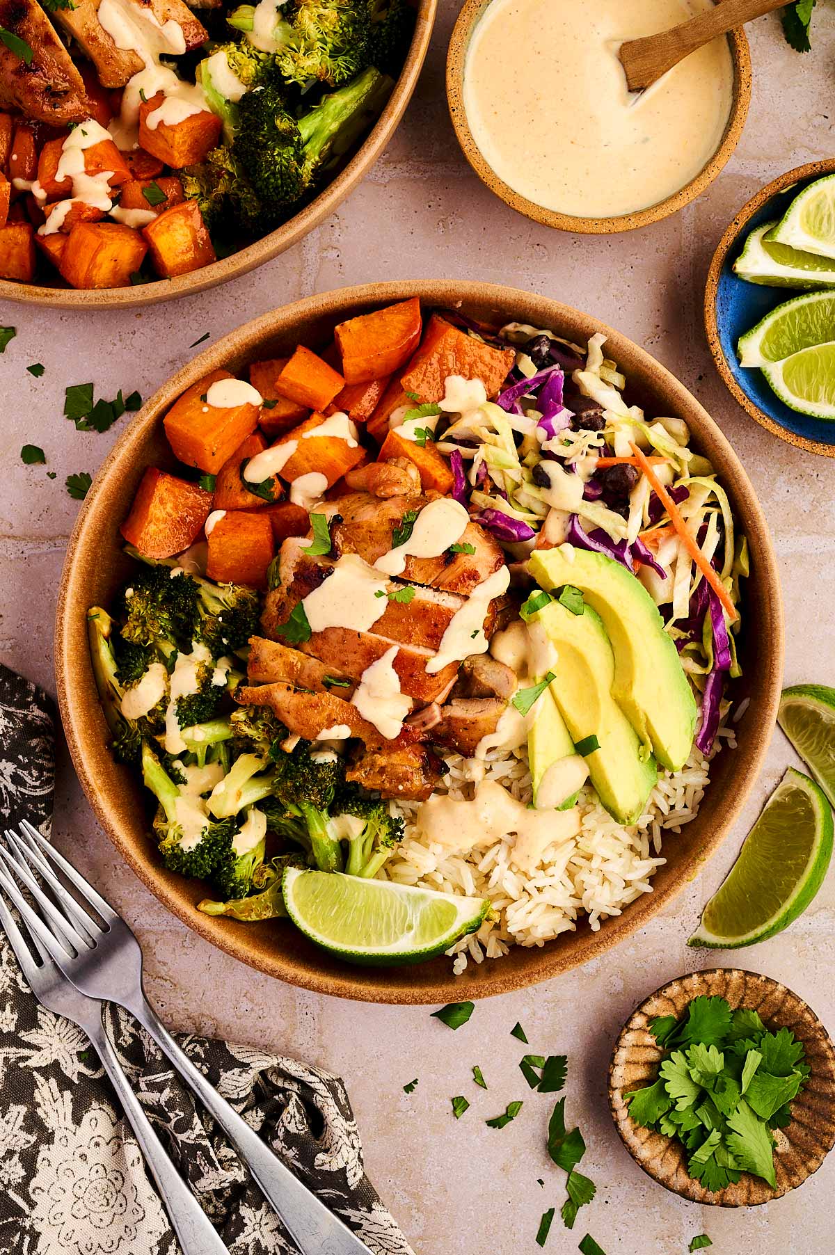 Spicy Honey Chicken dinner bowl.