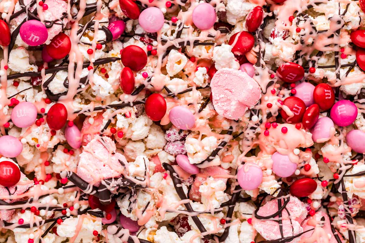 Valentine's Day Popcorn while setting.