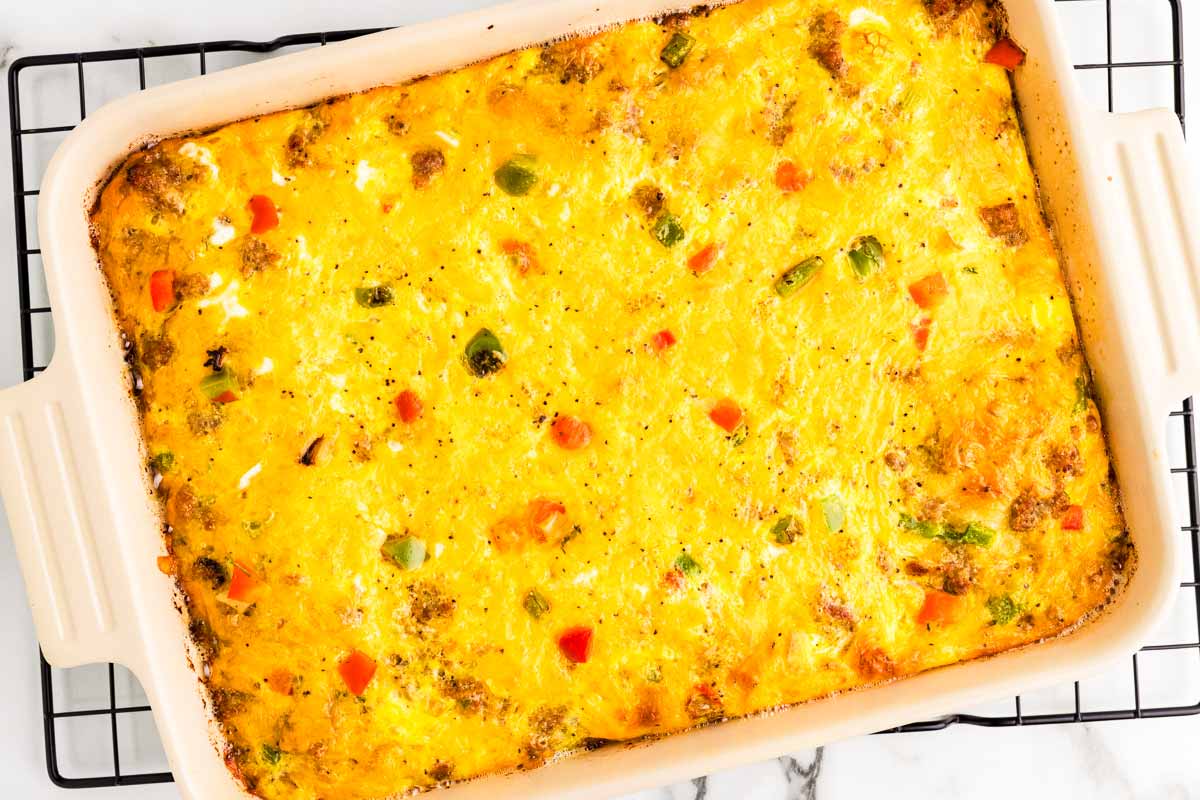 Baked breakfast casserole.