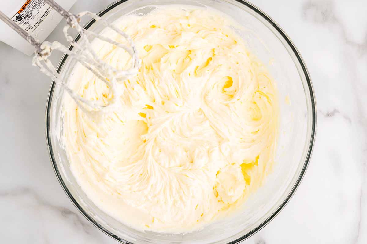 Whipped filling for no bake cheesecake.