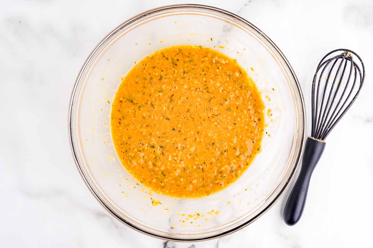 Panade in glass bowl.