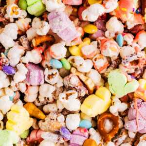 Close up photo of Easter Popcorn.