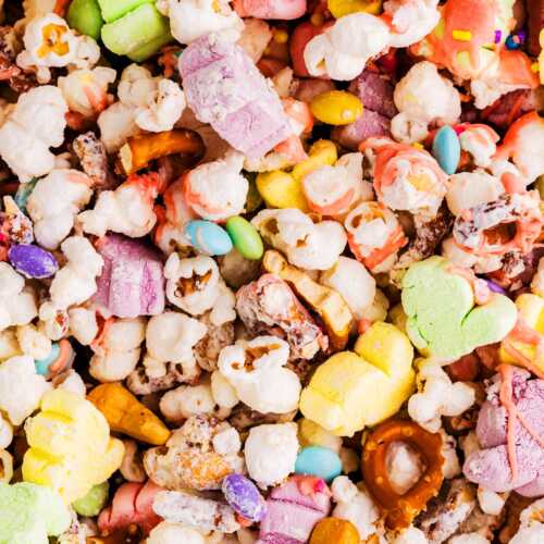 Close up photo of Easter Popcorn.