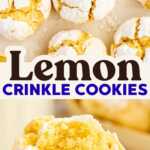 Lemon Crinkle Cookies Recipe Image Pin