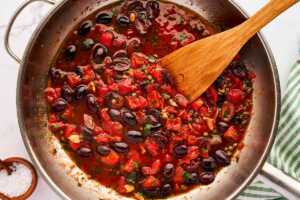 Sauce for pasta puttanesca.