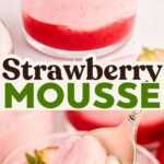 Strawberry Mousse Recipe Image Pin