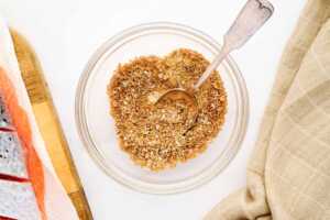Spice blend in a small glass bowl.