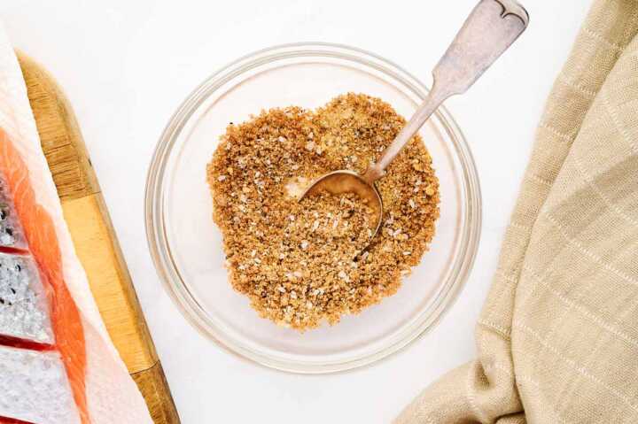 Spice blend in a small glass bowl.
