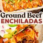 Ground Beef Enchiladas Recipe Image Pin