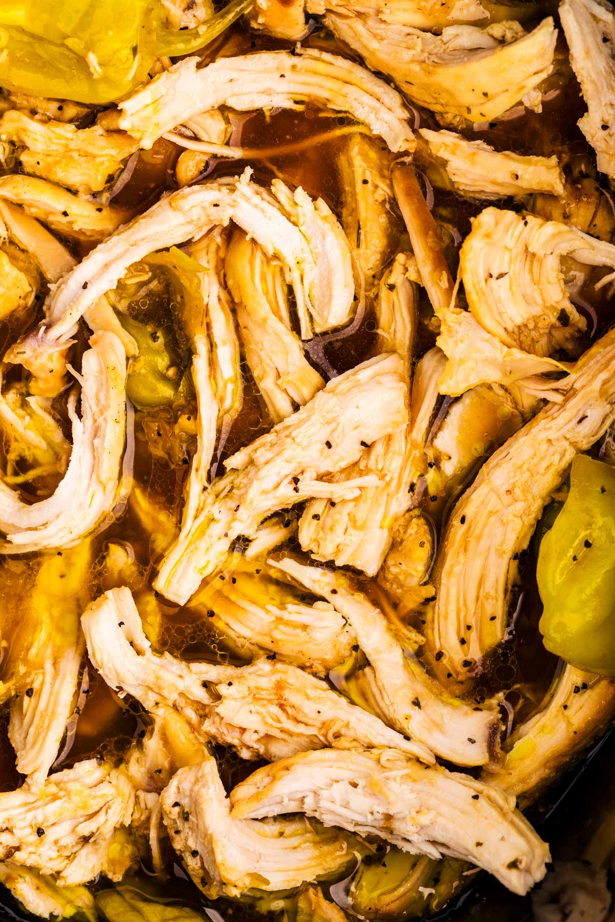 Close up photo of Mississippi Chicken.