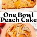 Peach Cake Recipe Image Pin