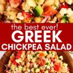 Greek Chickpea Salad Recipe Image Pin