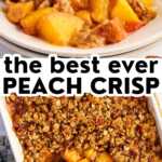 Peach Crisp Recipe Image Pin
