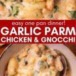 Creamy Garlic Parmesan Chicken and Gnocchi Recipe Image Pin