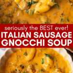 Sausage Gnocchi Soup Recipe Image Pin