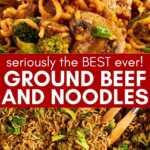 Ground Beef and Ramen Noodles Recipe Image Pin