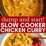 Slow Cooker Coconut Chicken Curry Recipe Image Pin
