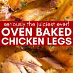 Baked Chicken Legs Recipe Image Pin