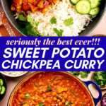 Sweet Potato Chickpea Curry Recipe Image Pin